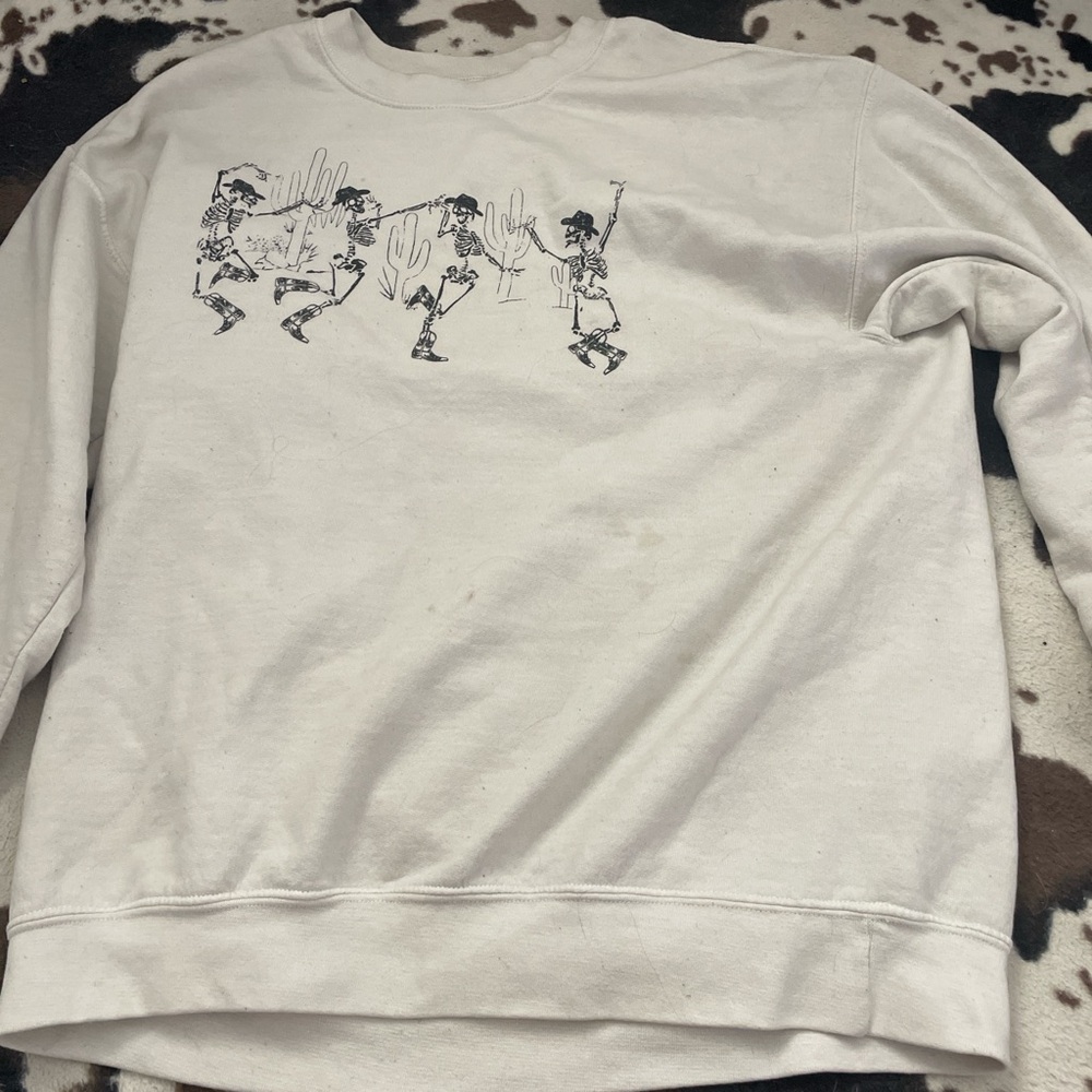 Full Tilt White Graphic Crewneck Sweater